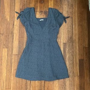 Slate Blue patterned Short Dress - Abercrombie and Fitch